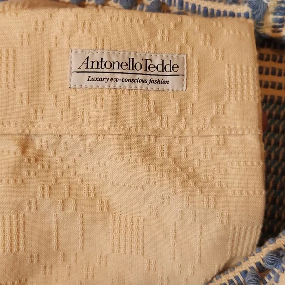 Antonello Tedde Woven Blue And White Large Tote Bag